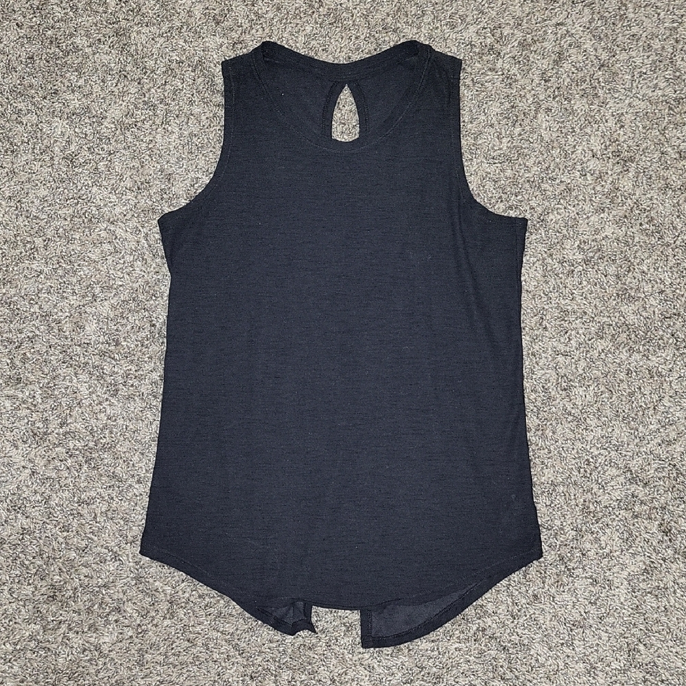 Old Navy Dark Gray Sleeveless Keyhole Tank